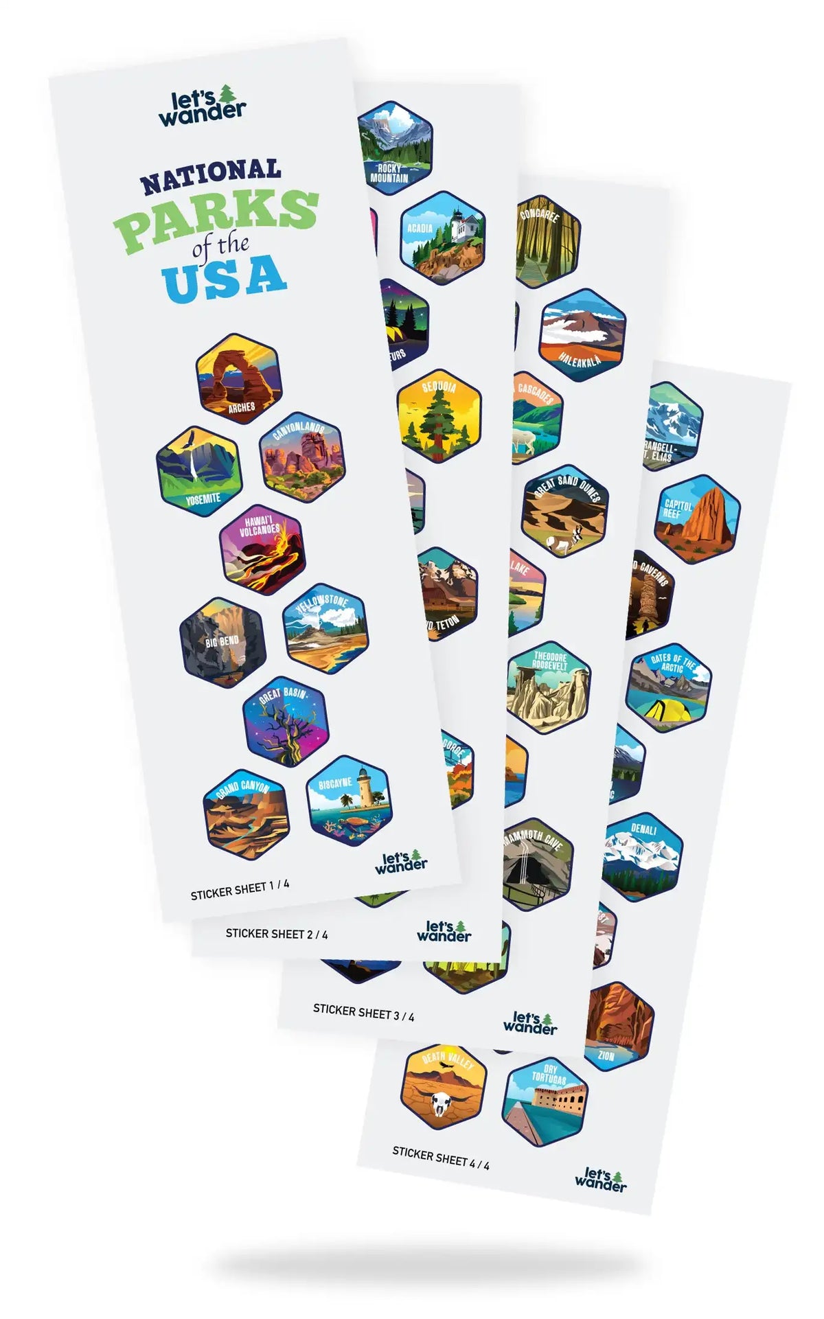 Lets Wander™ Extra National Parks Sticker Sheets