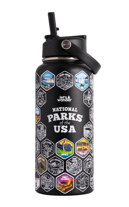 Lets Wander™ National Parks Water Bottle + Stickers