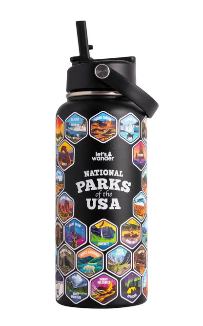 Lets Wander™ National Parks Water Bottle + Stickers