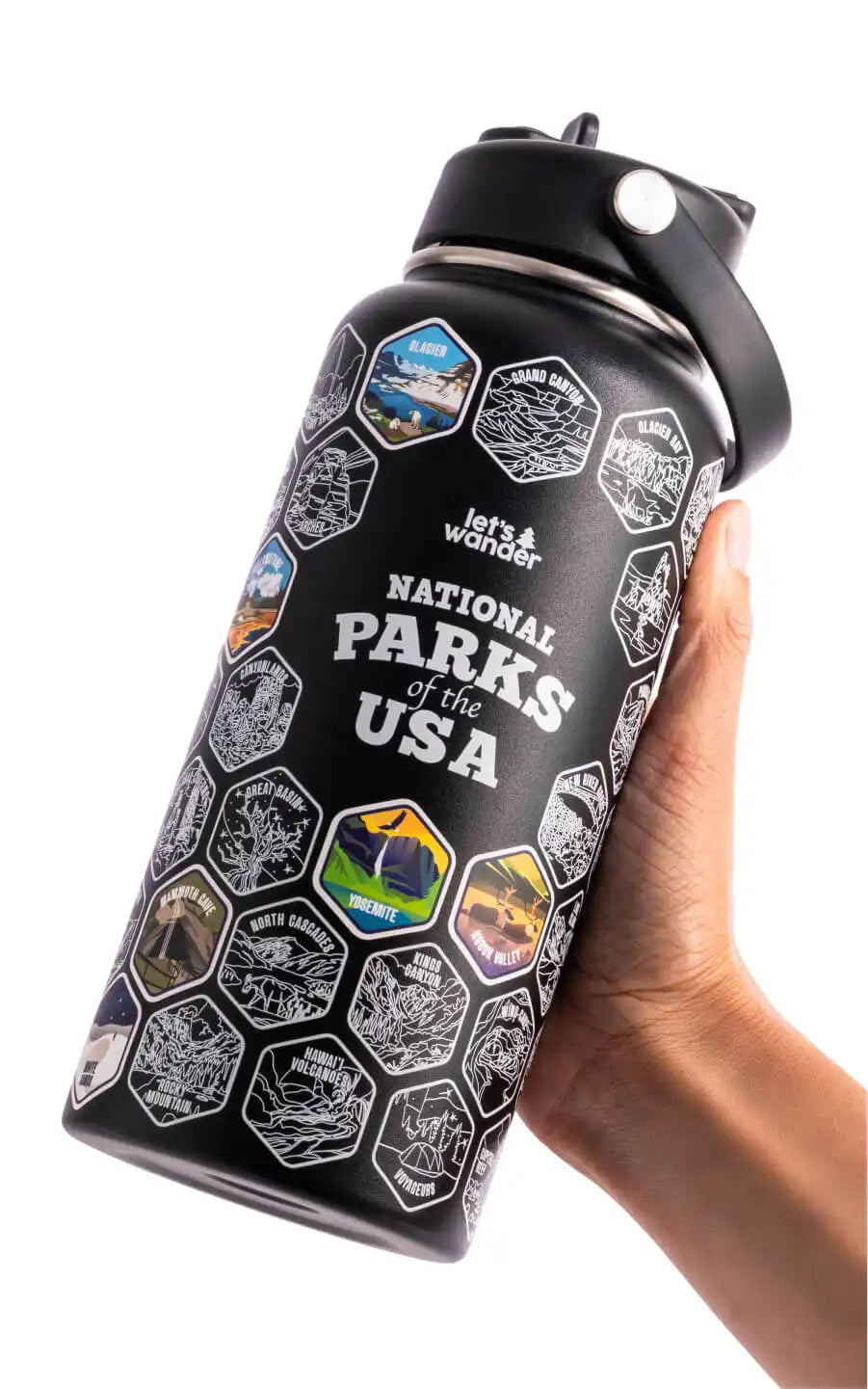 Lets Wander™ National Parks Water Bottle + Stickers