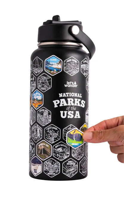 Lets Wander™ National Parks Water Bottle + Stickers
