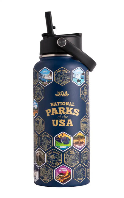 Lets Wander™ National Parks Water Bottle + Stickers
