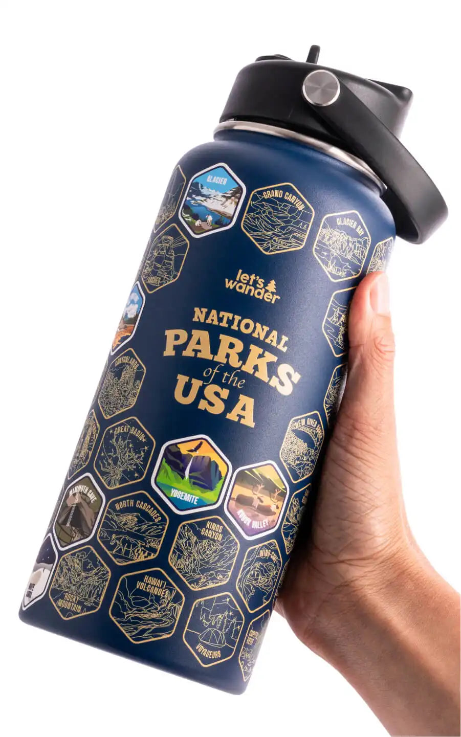 Lets Wander™ National Parks Water Bottle + Stickers
