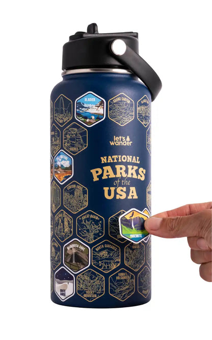 Lets Wander™ National Parks Water Bottle + Stickers