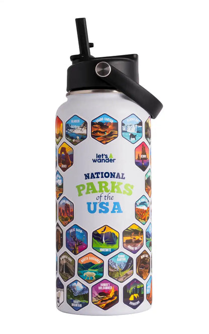 Lets Wander™ National Parks Water Bottle + Stickers