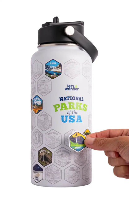 Lets Wander™ National Parks Water Bottle + Stickers